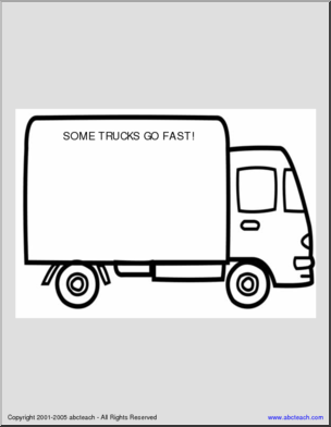 Speedy Delivery Truck (elementary) Shapebook