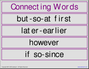 Connecting Words Word Wall