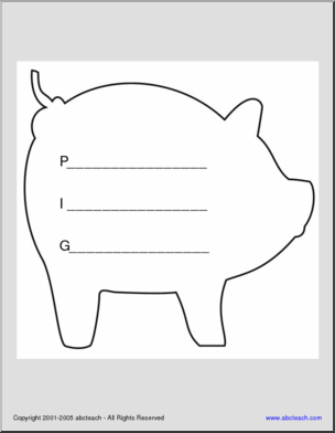 Shapebook: Pig (elementary)