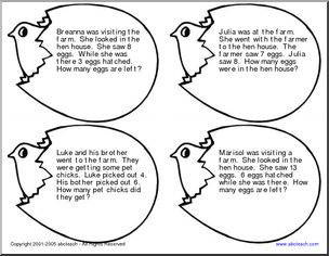 Shapebook: Chick and Egg (word problems)