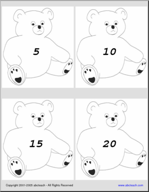 Counting by 5s to 100 Shapebook