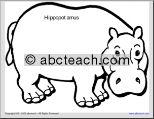 Shapebook:  Hippopotamus (Elementary)