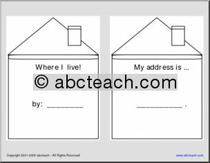 Shapebook:  Address Information (Elementary)