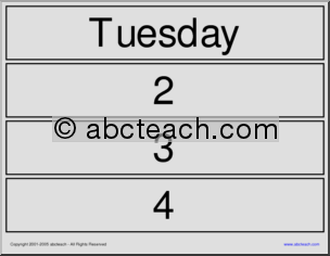 Word Wall: Today is… Calendar Days