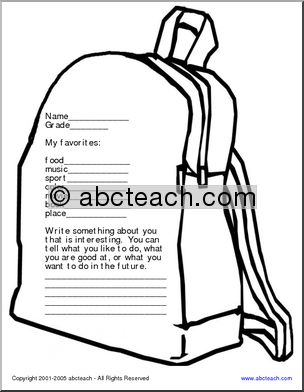 Shapebooks: Backpack – Favorites (Middle School)