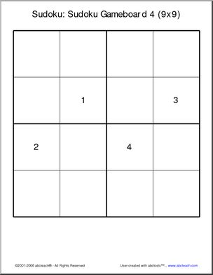 Sudoku: Gameboard 9×9 (4)