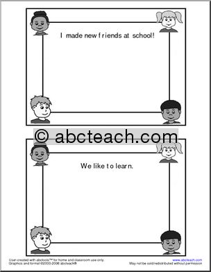 Border Paper: Friends at School (preschool/primary)