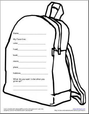 Shapebook: Backpack (Primary)