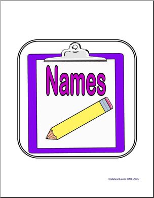 Sign: Names