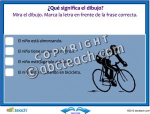 Interactive: Notebook: Spanish – Picture Sentences