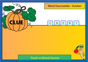 Interactive: Notebook: Word Unscramble – October