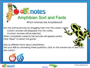 Interactive: Notebook: Animals- Amphibian Sort and Facts