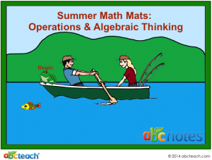 Interactive: Notebook: Math Mats: Operations & Algebraic Thinking (Addition) – Summer Theme (grade 1)