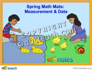 Interactive: Notebook: Math Mats: Measurement and Data – Spring Theme (grade 1)