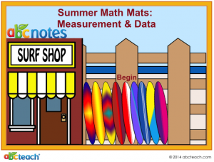 Interactive: Notebook: Math Mats: Measurement & Data – Summer Theme (grade 1)