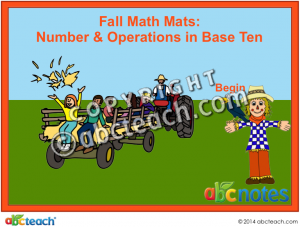 Interactive: Notebook: Math Mats: Numbers & Operations in Base Ten (Place Value) – Fall Theme (grade 1)