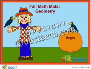 Interactive: Notebook: Math Mats: Geometry – Fall Theme (grade 2)
