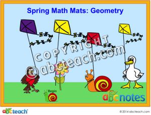 Interactive: Notebook: Math Mats: Geometry – Spring Theme (grade 2)