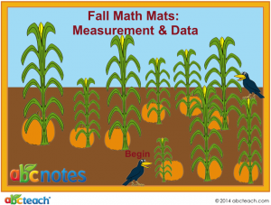 Interactive: Notebook: Math Mats: Measurement & Data – Fall Theme (grade 2)
