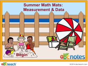 Interactive: Notebook: Math Mats: Measurement & Data – Summer Theme (grade 2)