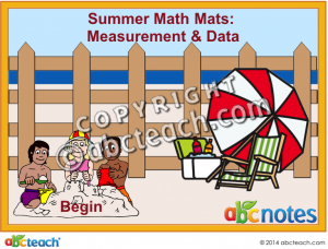 Interactive: Notebook: Math Mats: Measurement & Data – Summer Theme (grade 2)