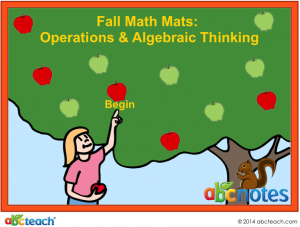 Interactive: Notebook: Math Mats: Operations & Algebraic Thinking – Fall Theme (grade 2)
