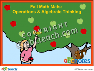 Interactive: Notebook: Math Mats: Operations & Algebraic Thinking – Fall Theme (grade 2)