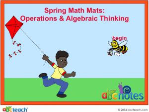 Interactive: Notebook: Math Mats: Operations & Algebraic Thinking – Spring Theme (grade 2)