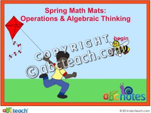 Interactive: Notebook: Math Mats: Operations & Algebraic Thinking – Spring Theme (grade 2)
