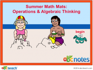 Interactive: Notebook: Math Mats: Operations & Algebraic Thinking – Summer Theme (grade 2)