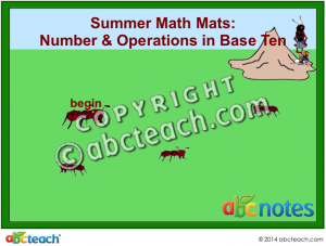 Interactive: Notebook: Math Mats: Numbers & Operations in Base Ten (Place Value) – Summer Theme (grade 2)