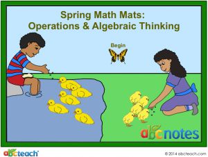 Interactive: Notebook: Math Mats: Operations and Algebraic Thinking – Spring Theme (kdg)