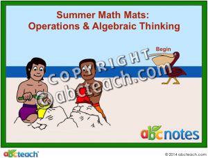 Interactive: Notebook: Math Mats: Operations & Algebraic Thinking – Summer Theme (kdg)