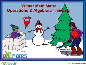 Interactive: Notebook: Math Mats: Operations and Algebraic Thinking – Winter Theme (kdg)