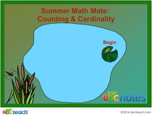 Interactive: Notebook: Math Mats: Counting & Cardinality – Summer Theme (kdg)