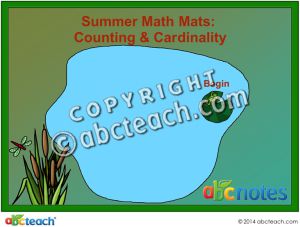 Interactive: Notebook: Math Mats: Counting & Cardinality – Summer Theme (kdg)