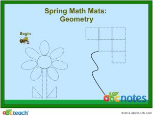 Interactive: Notebook: Math Mats: Geometry – Spring Theme (kdg)