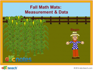 Interactive: Notebook: Math Mats: Measurement & Data – Fall Theme (kdg)
