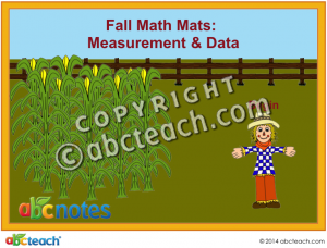 Interactive: Notebook: Math Mats: Measurement & Data – Fall Theme (kdg)