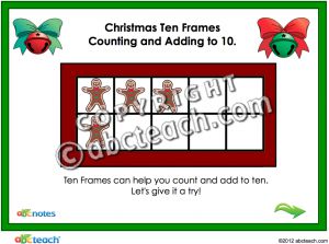 Interactive: Notebook: Math – Christmas Ten Frames