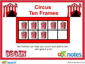 Interactive: Notebook: Math – Circus Ten Frames