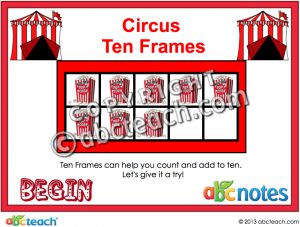 Interactive: Notebook: Math – Circus Ten Frames