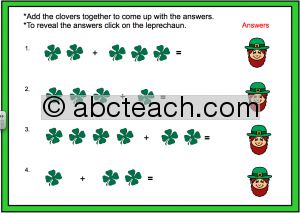 Interactive: Notebook: St. Patrick’s Day Theme: Math Worksheets (primary)