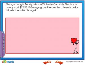 Interactive: Notebook: Math: Valentine Word Problems (upper elem)