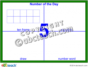 Math – Number of the Day Interactive Notebook