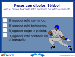 Interactive: Notebook: Spanish – Picture Sentences – Los Deportes (sports)