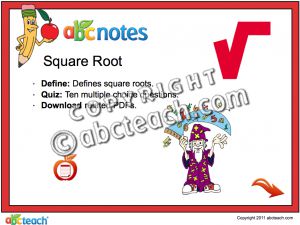Interactive: Notebook: Math – Square Root
