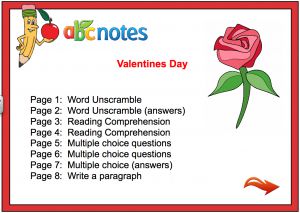 Interactive: Notebook: Valentine’s Day: Abctools Activities
