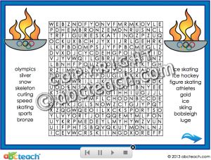 Interactive: Notebook: Word Search: Winter Olympics