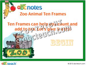 Interactive: Notebook: Math – Zoo Animal Ten Frames